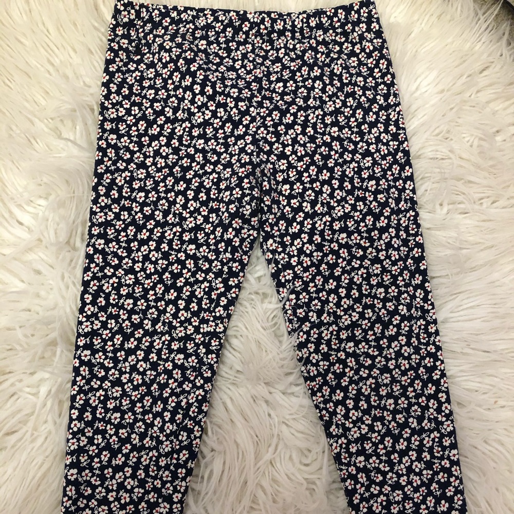 Navy blue floral pants